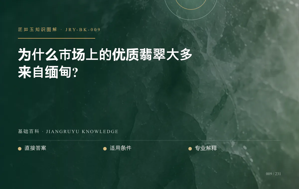 为什么市场上的优质翡翠大多来自缅甸?知识图解