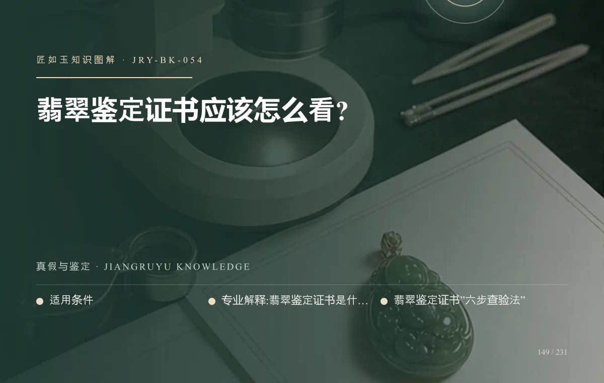 翡翠鉴定证书应该怎么看?知识图解