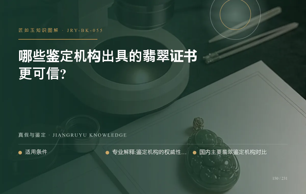 哪些鉴定机构出具的翡翠证书更可信?知识图解