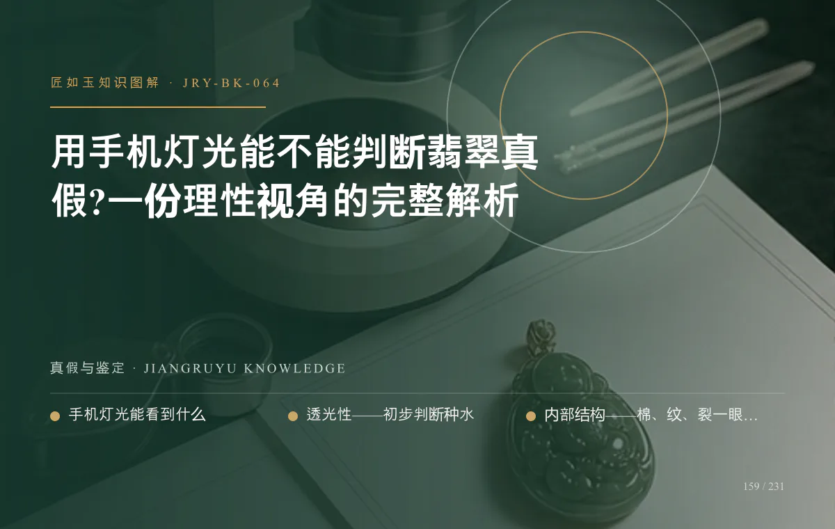用手机灯光能不能判断翡翠真假?一份理性视角的完整解析知识图解