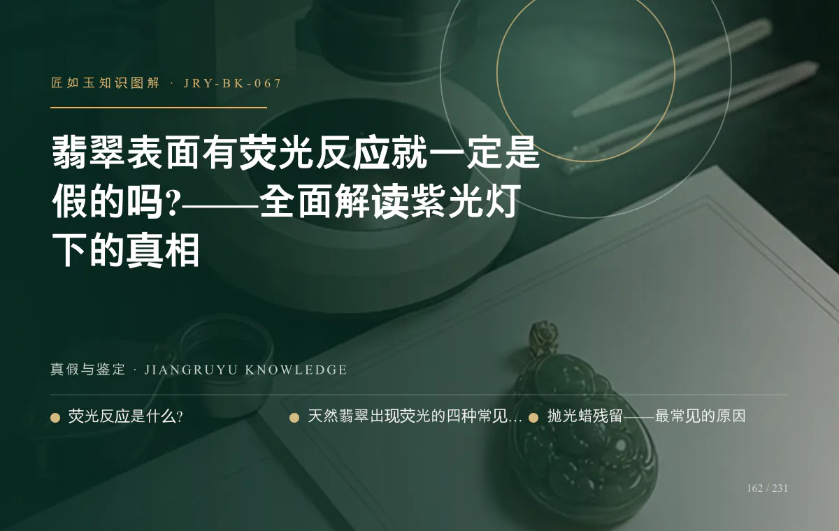 翡翠表面有荧光反应就一定是假的吗?——全面解读紫光灯下的真相知识图解