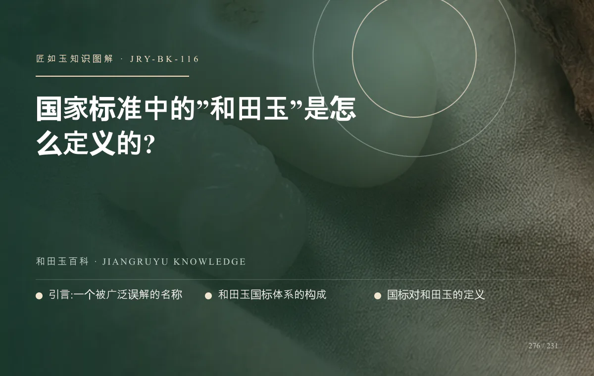 国家标准中的”和田玉”是怎么定义的?知识图解