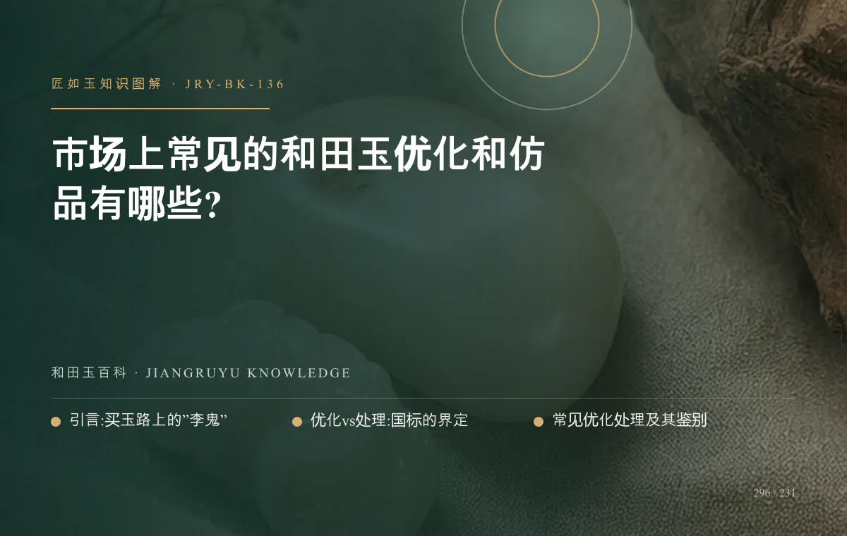 市场上常见的和田玉优化和仿品有哪些?知识图解