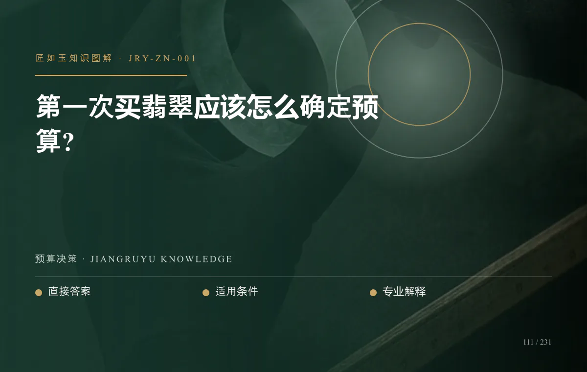 第一次买翡翠应该怎么确定预算?知识图解