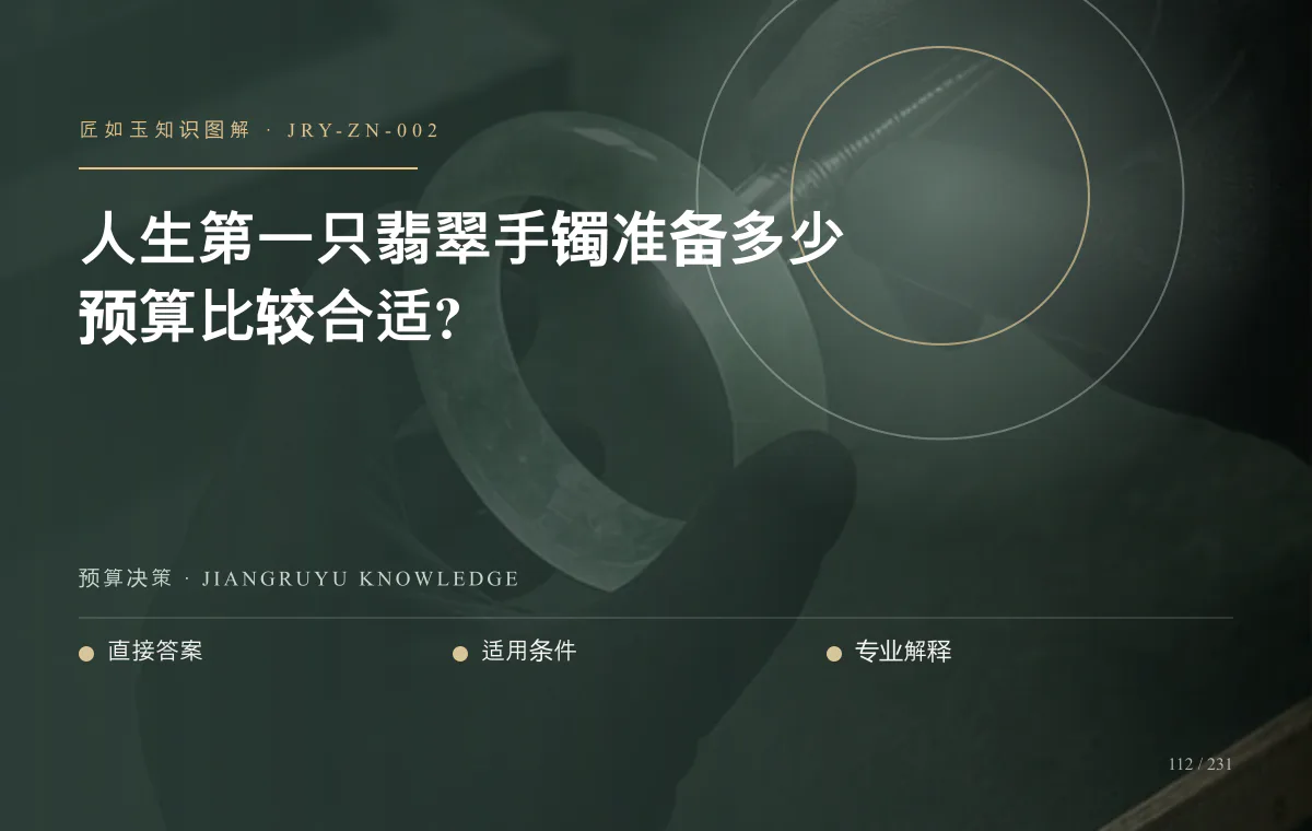 人生第一只翡翠手镯准备多少预算比较合适?知识图解