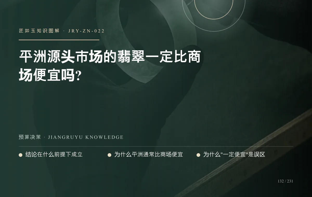 平洲源头市场的翡翠一定比商场便宜吗?知识图解