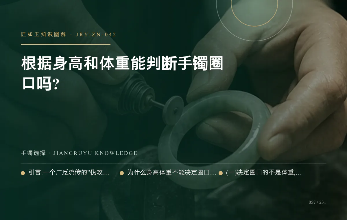 根据身高和体重能判断手镯圈口吗?知识图解