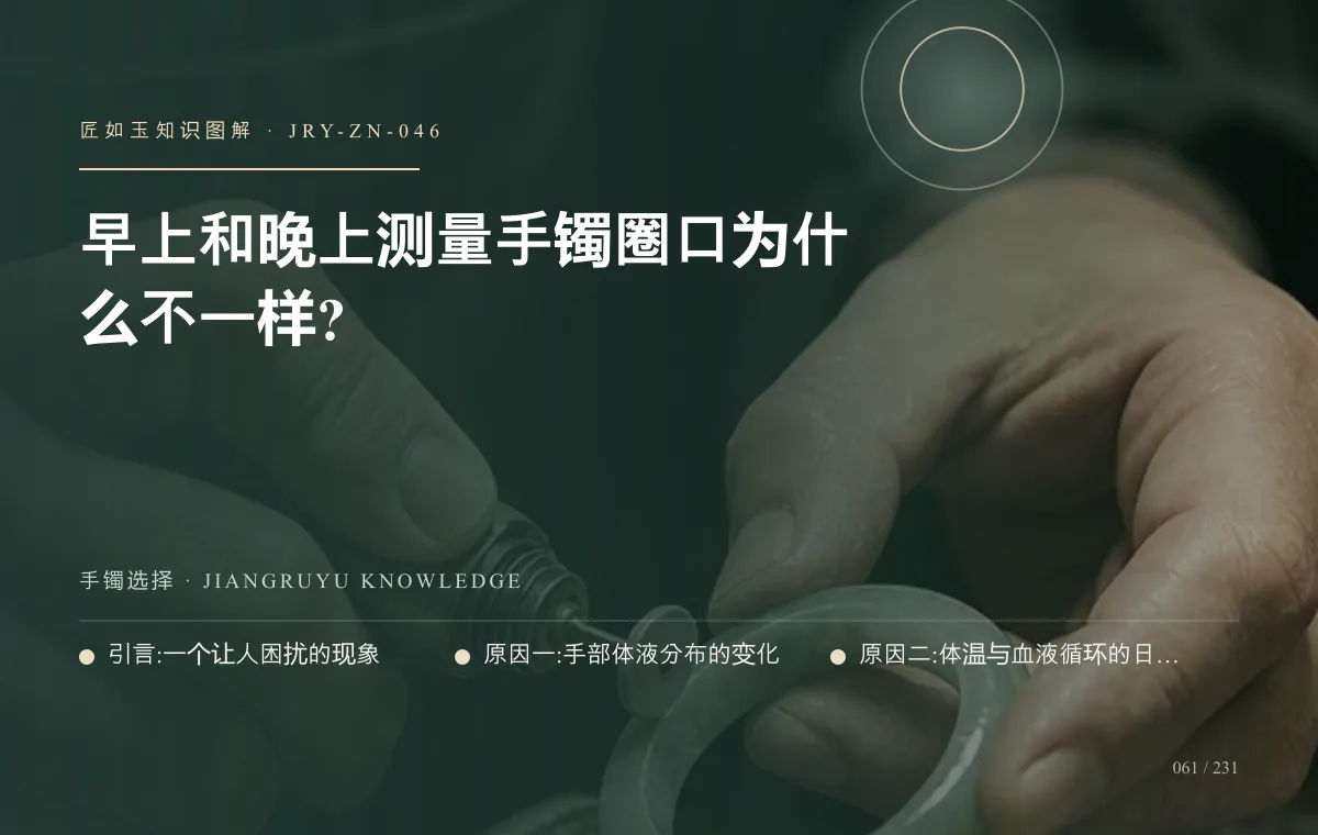 早上和晚上测量手镯圈口为什么不一样?知识图解