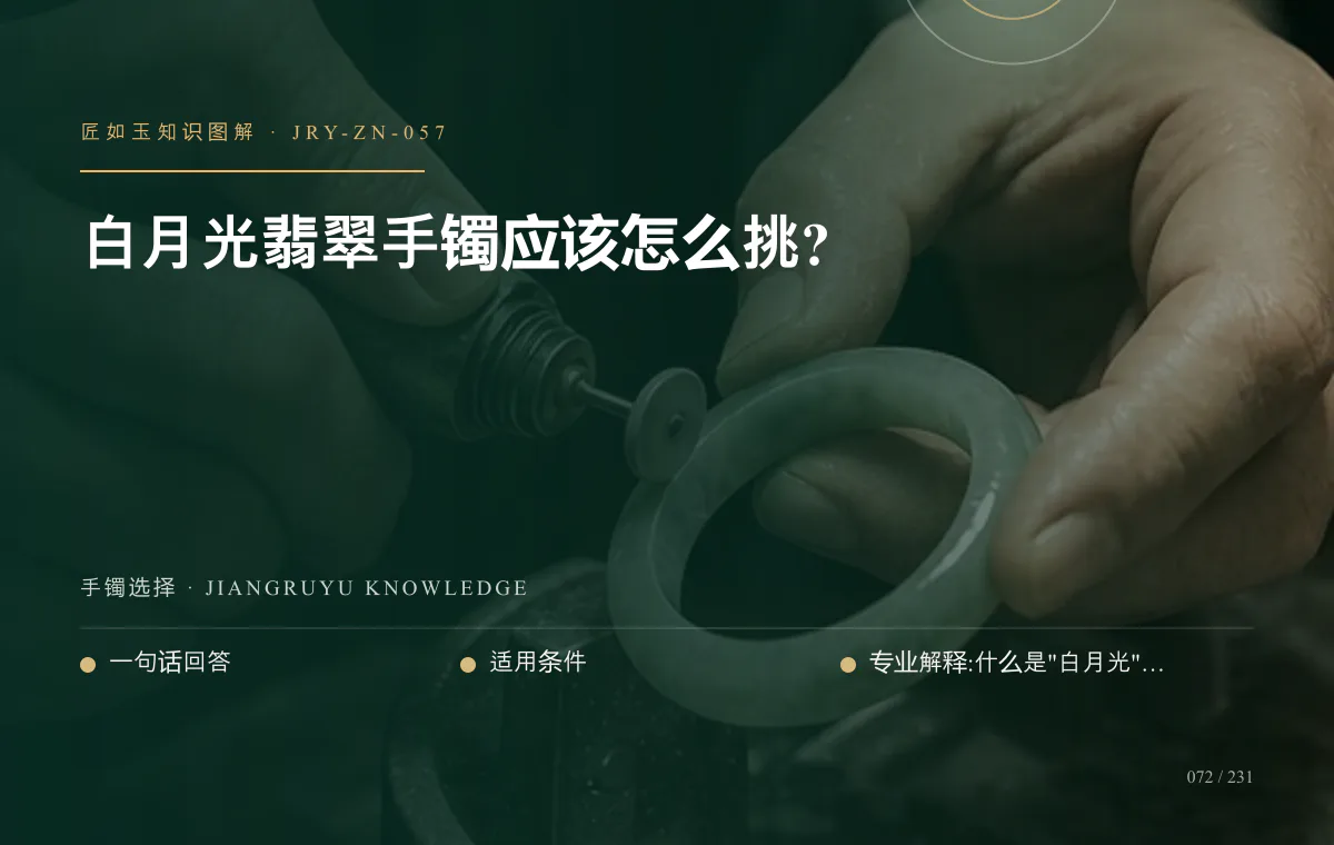 白月光翡翠手镯应该怎么挑?知识图解