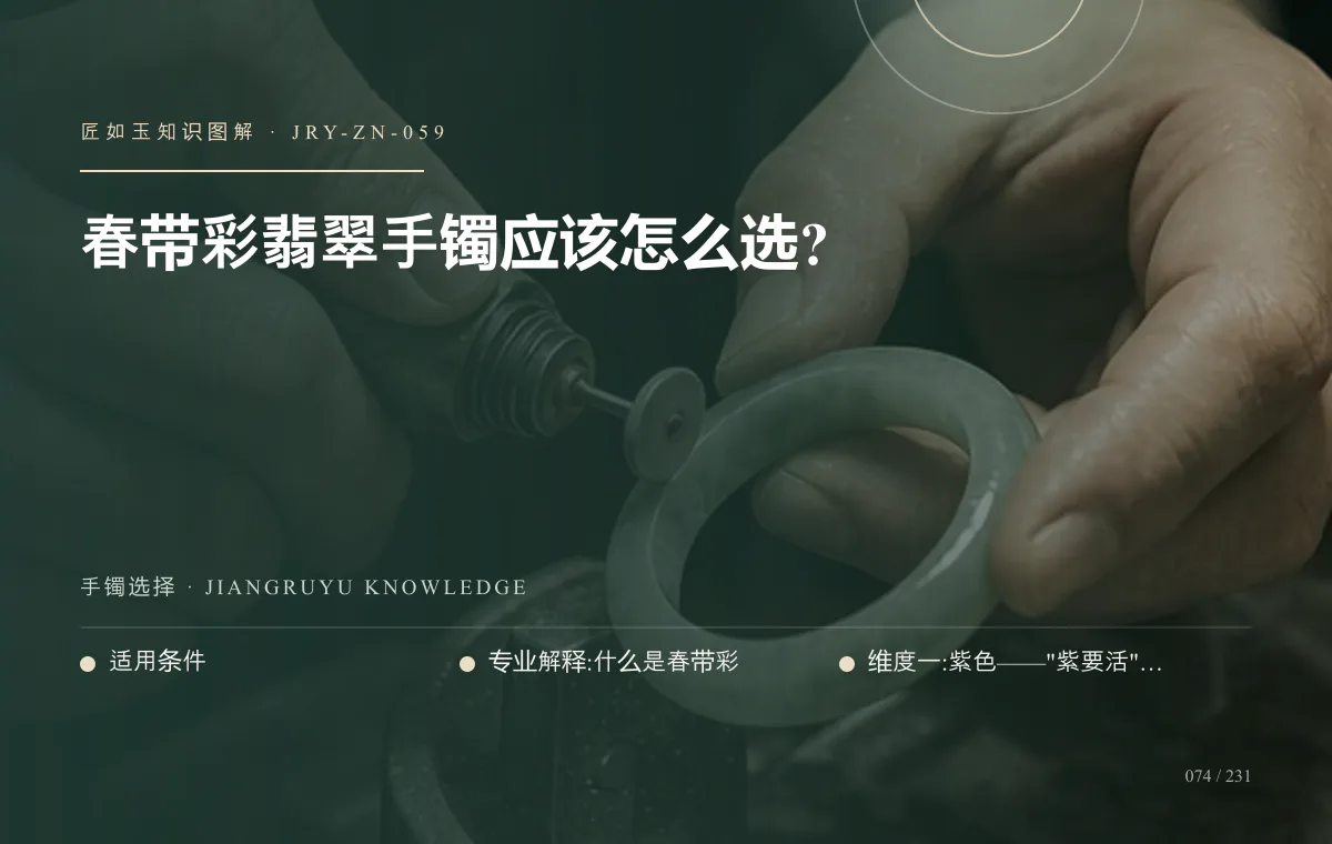 春带彩翡翠手镯应该怎么选?知识图解