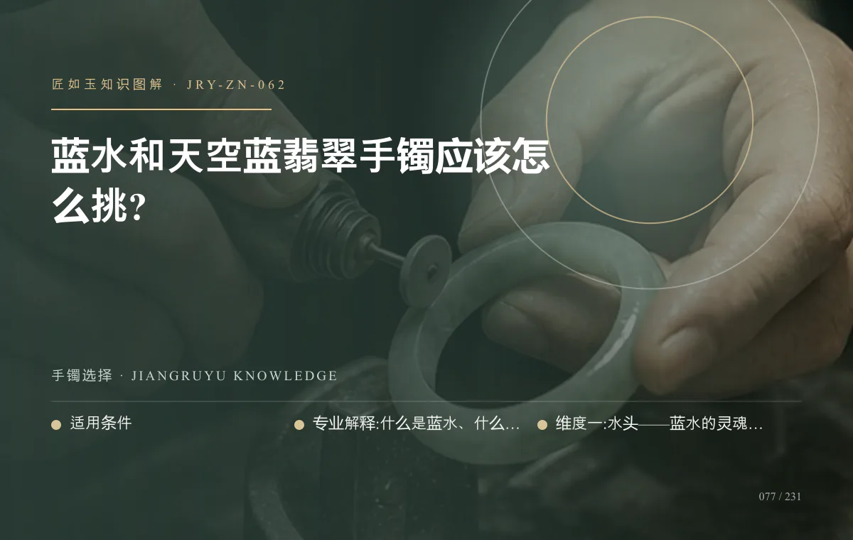 蓝水和天空蓝翡翠手镯应该怎么挑?知识图解