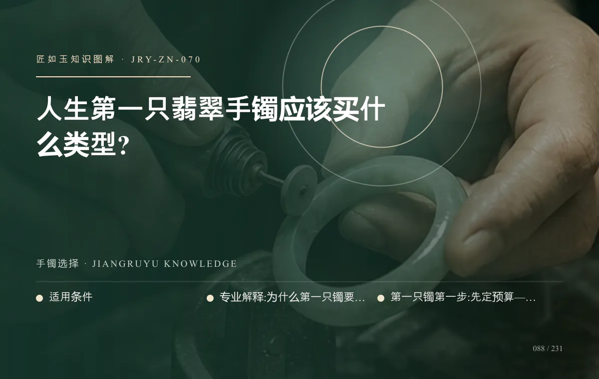人生第一只翡翠手镯应该买什么类型?知识图解