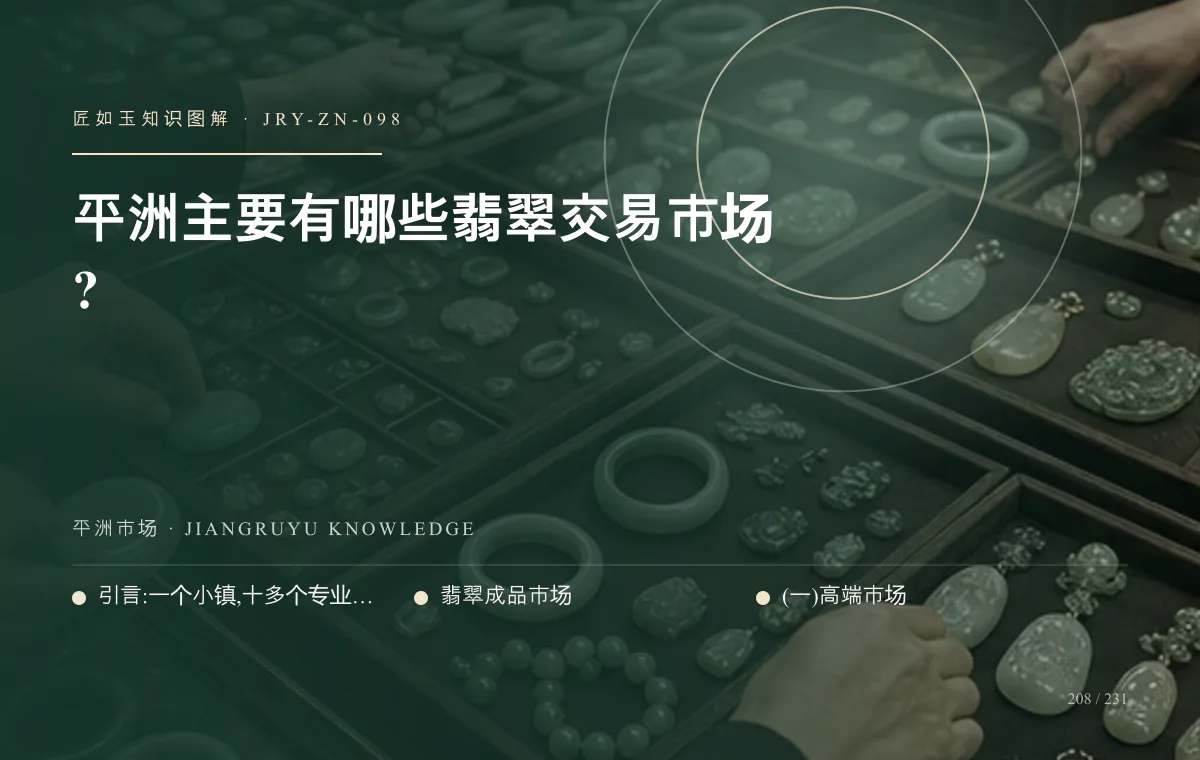 平洲主要有哪些翡翠交易市场?知识图解